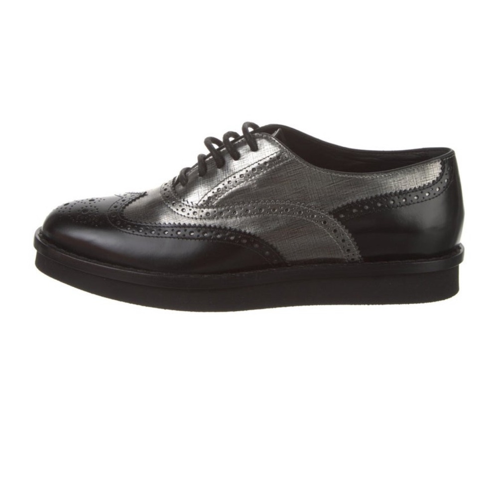 Tod's Black and Silver Wedges